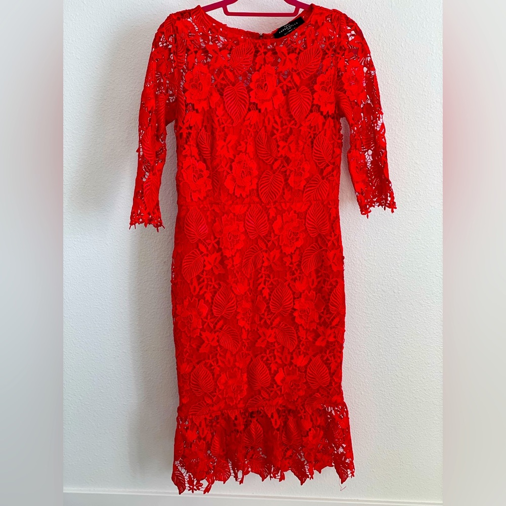 Paper dolls lace red dress